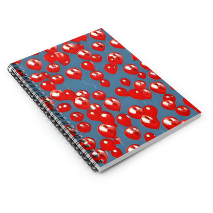 Unleash Your Creativity with this Vibrant Spiral Notebook Featuring Red Balloons