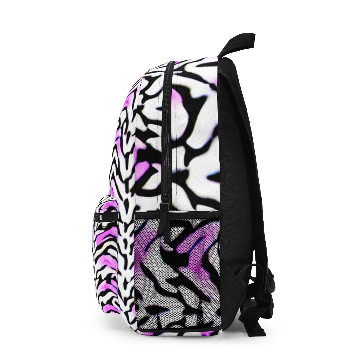 Purple & Black Zebra Print Backpack: Stand Out in Style