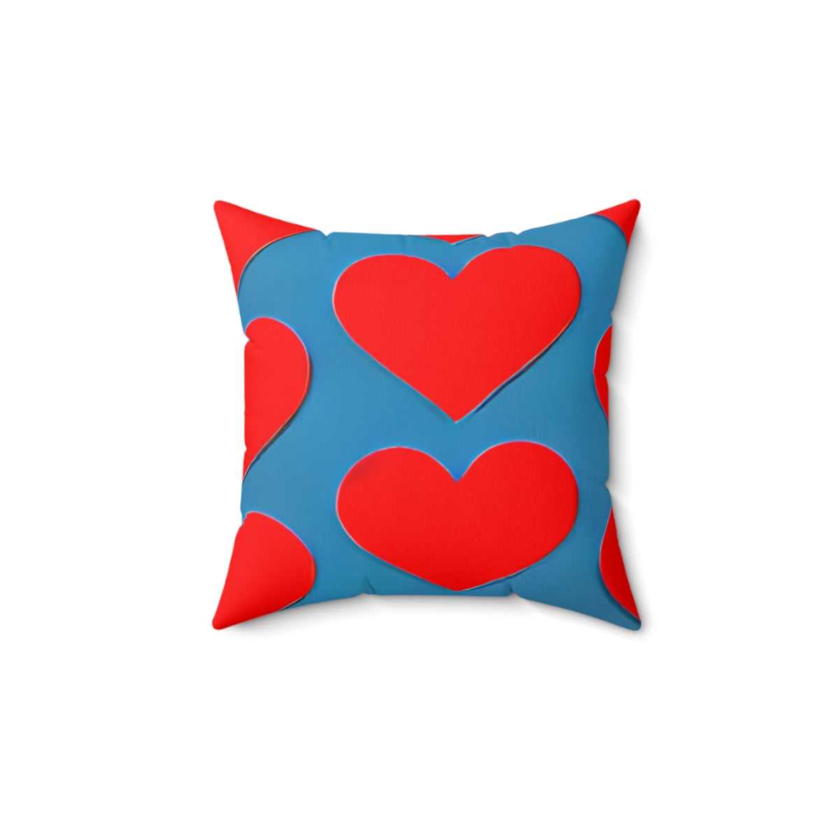 Heart Pillow: Red and Blue Love