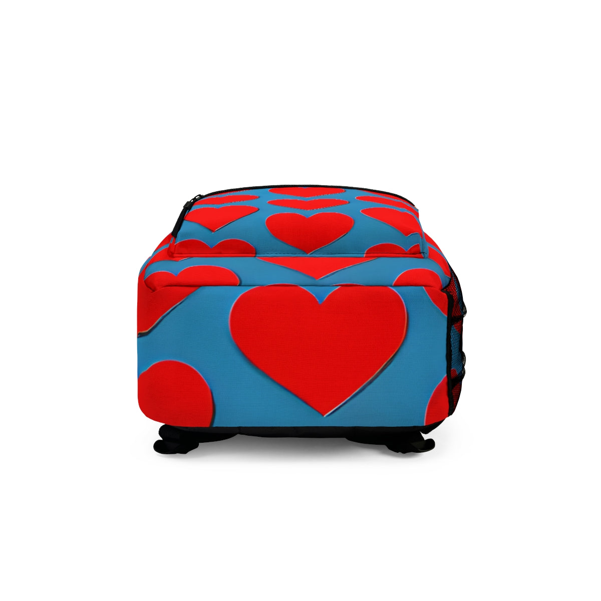 Love on Your Back: Red and Blue Heart Backpack