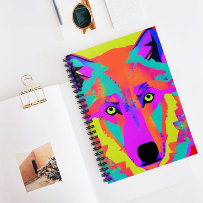 Wolf Notebook: Colorful Spiral Design for Inspired Writing