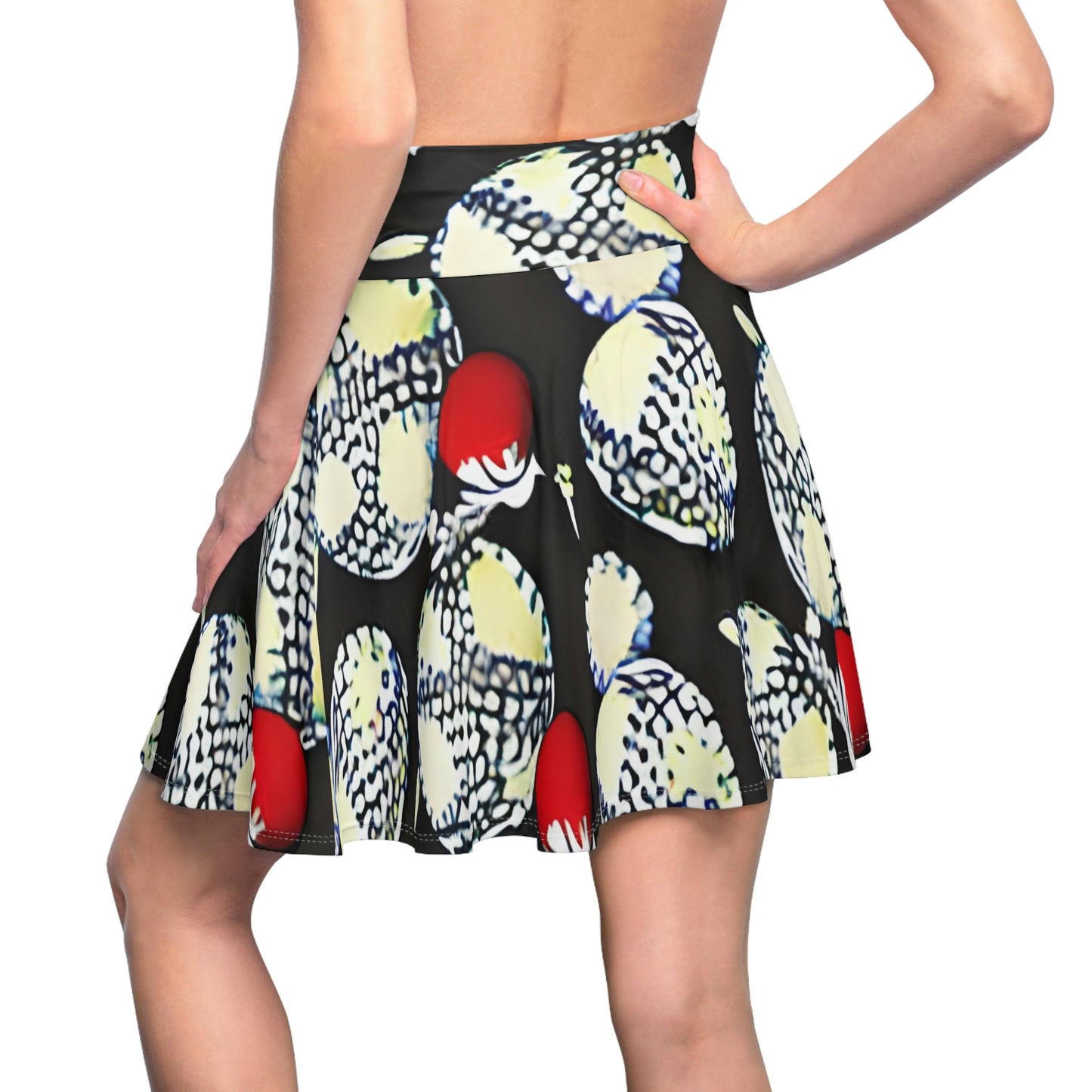 Flower Power: Chic Black and White Skirt