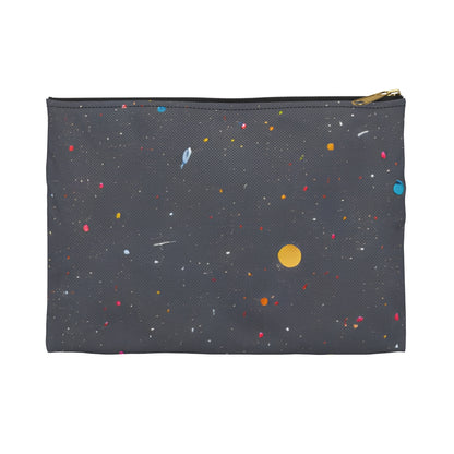 Colorful Space Splatter Zipper Pouch - Out of This World Storage!