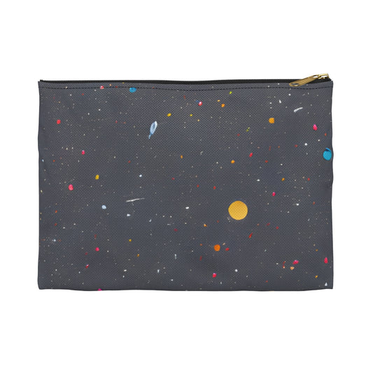 Colorful Space Splatter Zipper Pouch - Out of This World Storage!