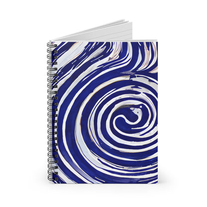 Blue & White Swirl Notebook: Spiral-Bound Design