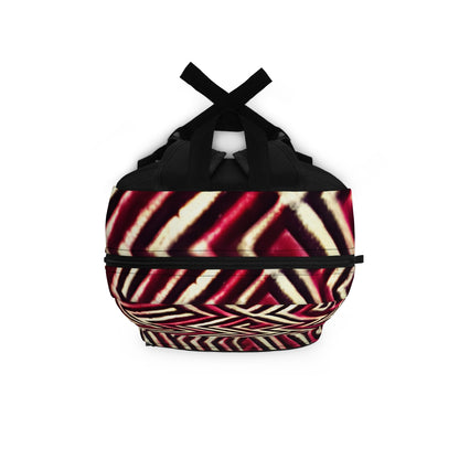 Bold Zigzag Backpack in Red and Black