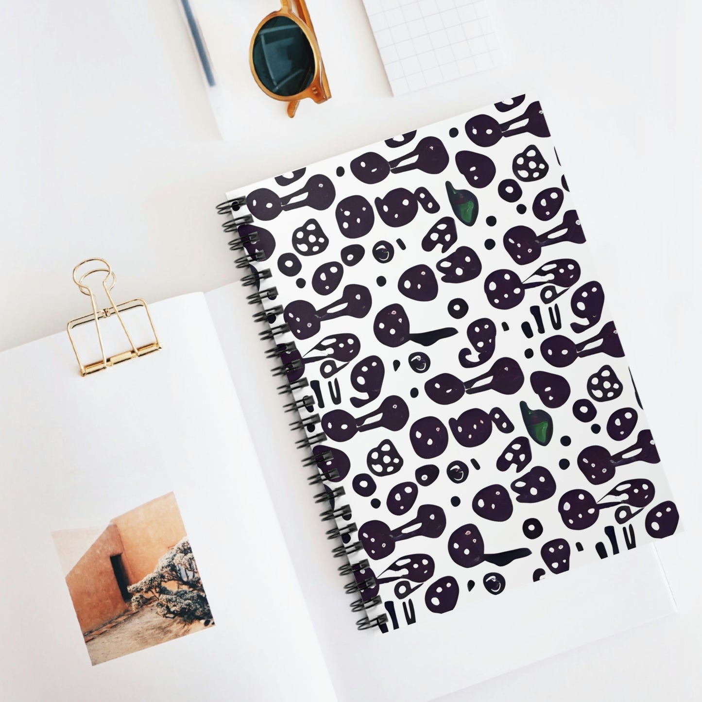 Pattern Perfect: Your Go-To Spiral Notebook in Chic Black and White