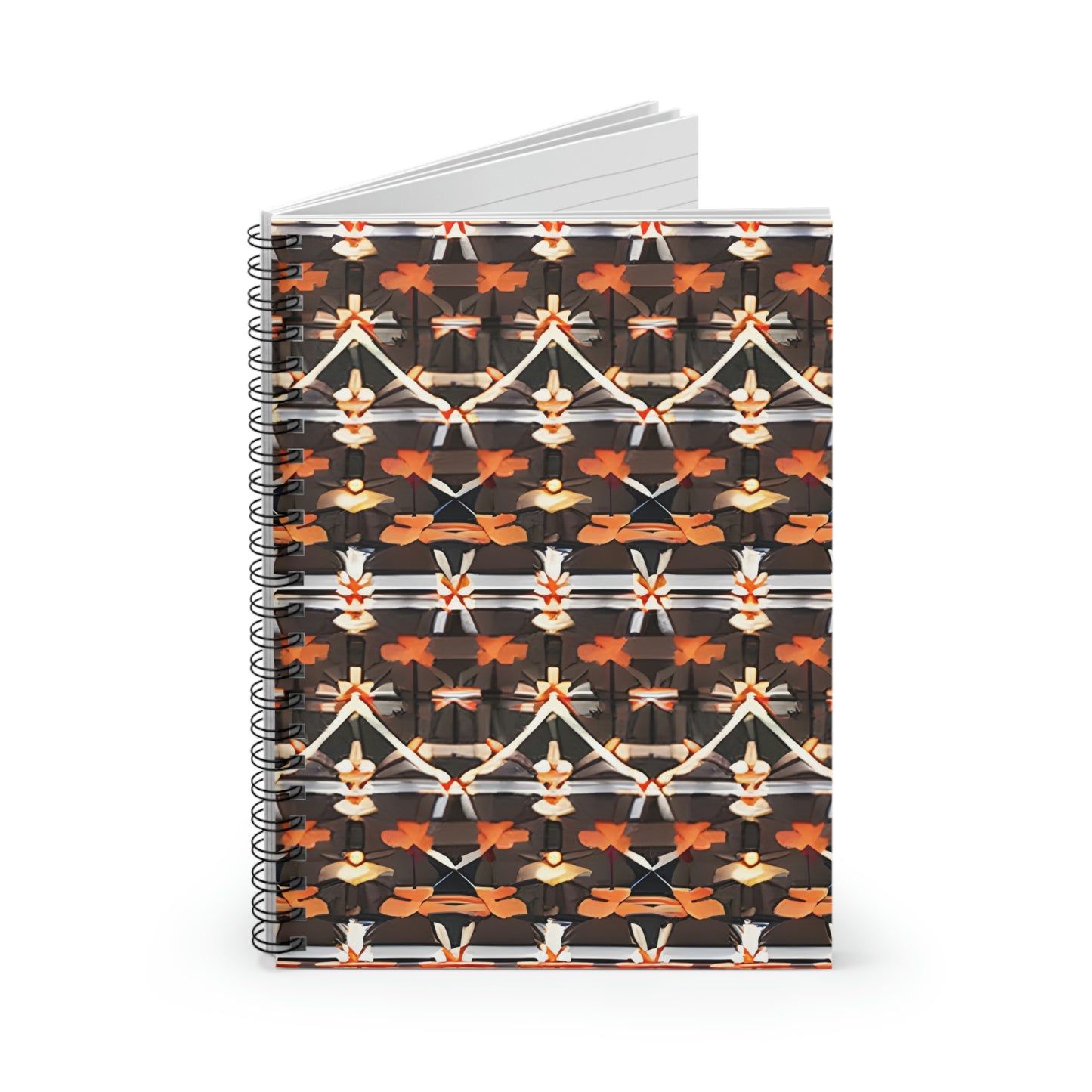 Spice Up Your Note-Taking with our Vibrant Orange and Brown Spiral Notebook