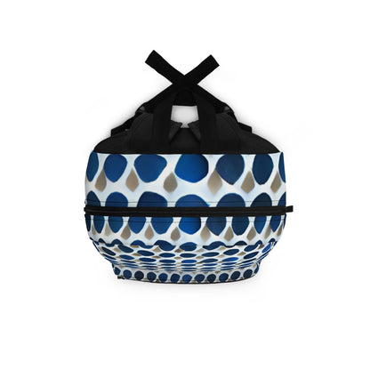 Stylish Blue Polka Dot Backpack - Perfect for Daily Use!