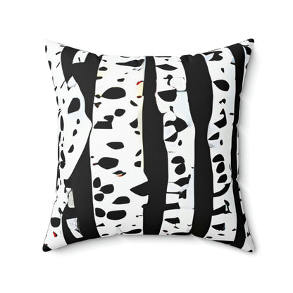 Nature-Inspired Birch Tree Pillow in Timeless Black & White