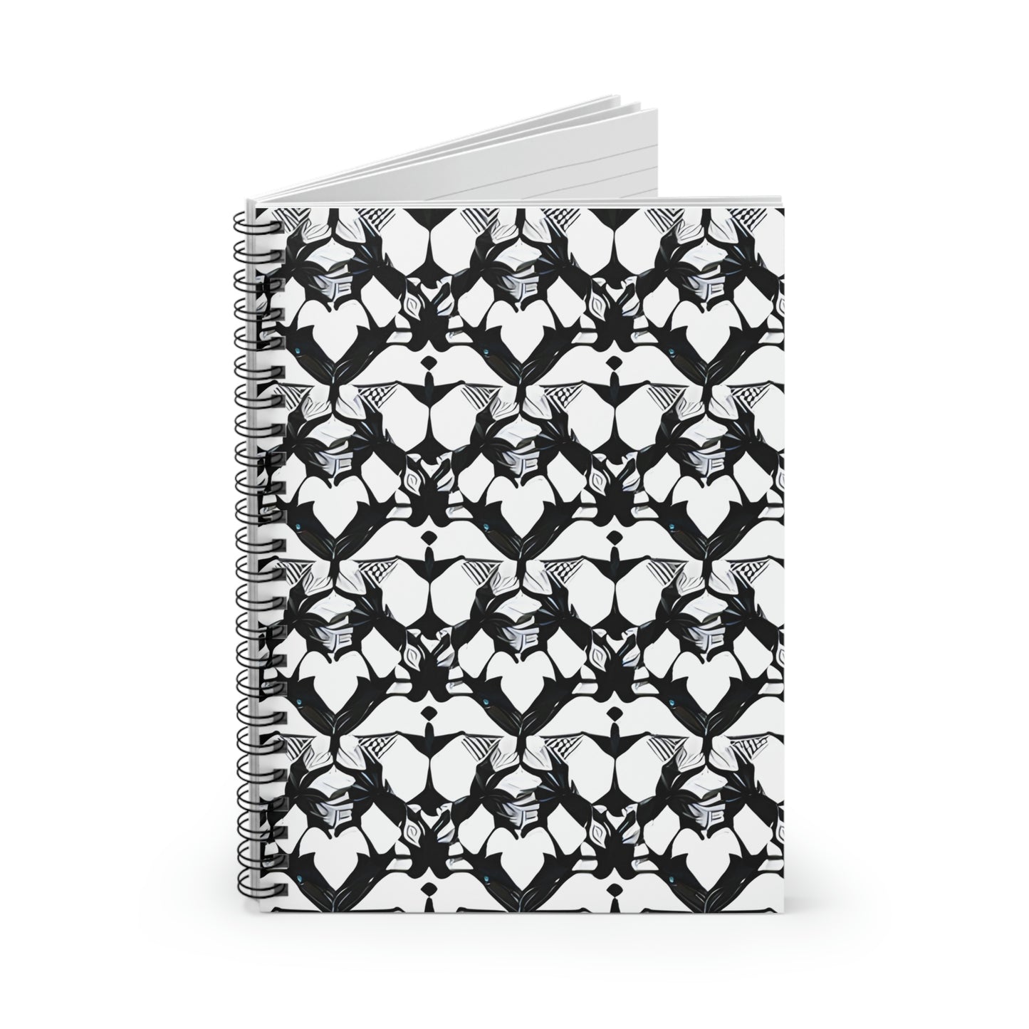 Modern Monochrome Notebook: The Sleek Spiral with Timeless Style