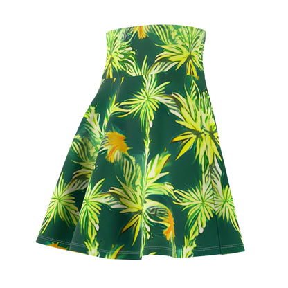 Bold and Beautiful: The Vibrant Tropical Print Skater Skirt