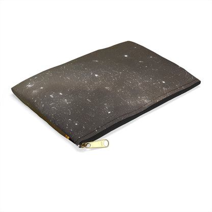 Starry Accessory: Black and White Galaxy Zipper Pouch