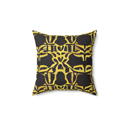 Bold Geometric Pillow in Yellow and Black: Add Modern Flair to Your Home