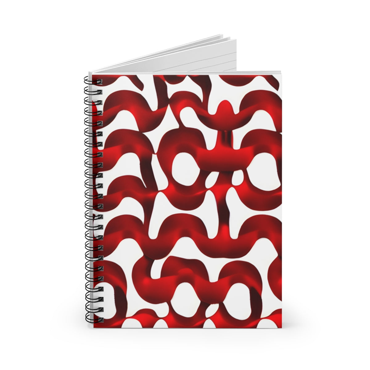 Red and White Swirl Spiral Notebook - Write in Style!