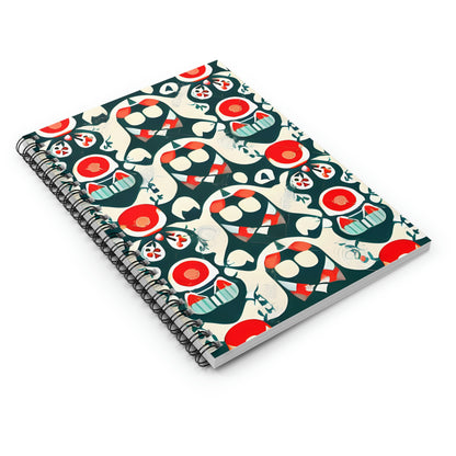 Revamp Your Note-Taking with this Red and Blue Patterned Spiral Notebook