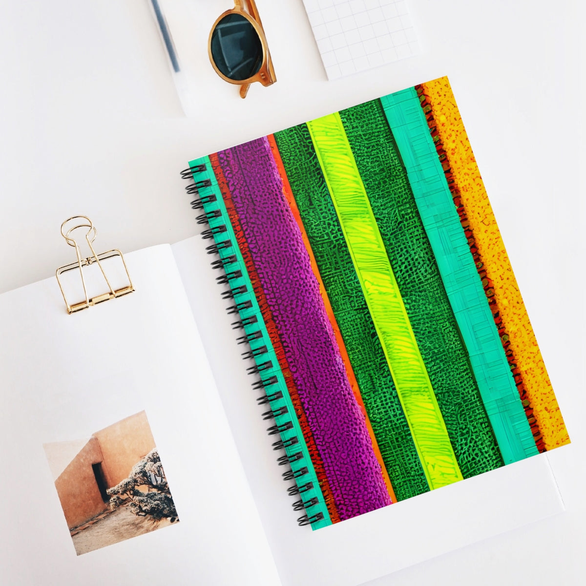 Vibrant Spiral Notebook: Colorful Stripes to Brighten Your Day!