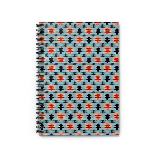 Orange & Blue Spiral Notebook: Patterned Inspiration on Every Page