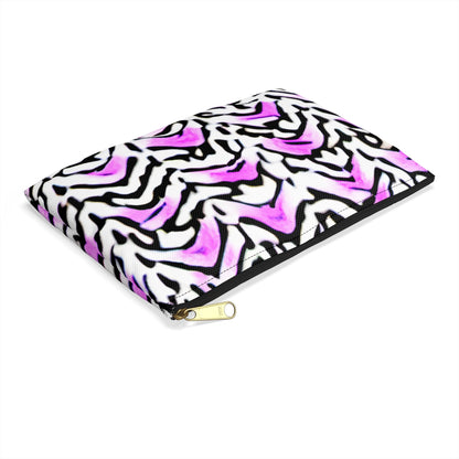 Purple and Black Zebra Print Cosmetic Bag - Bold and Stylish Storage