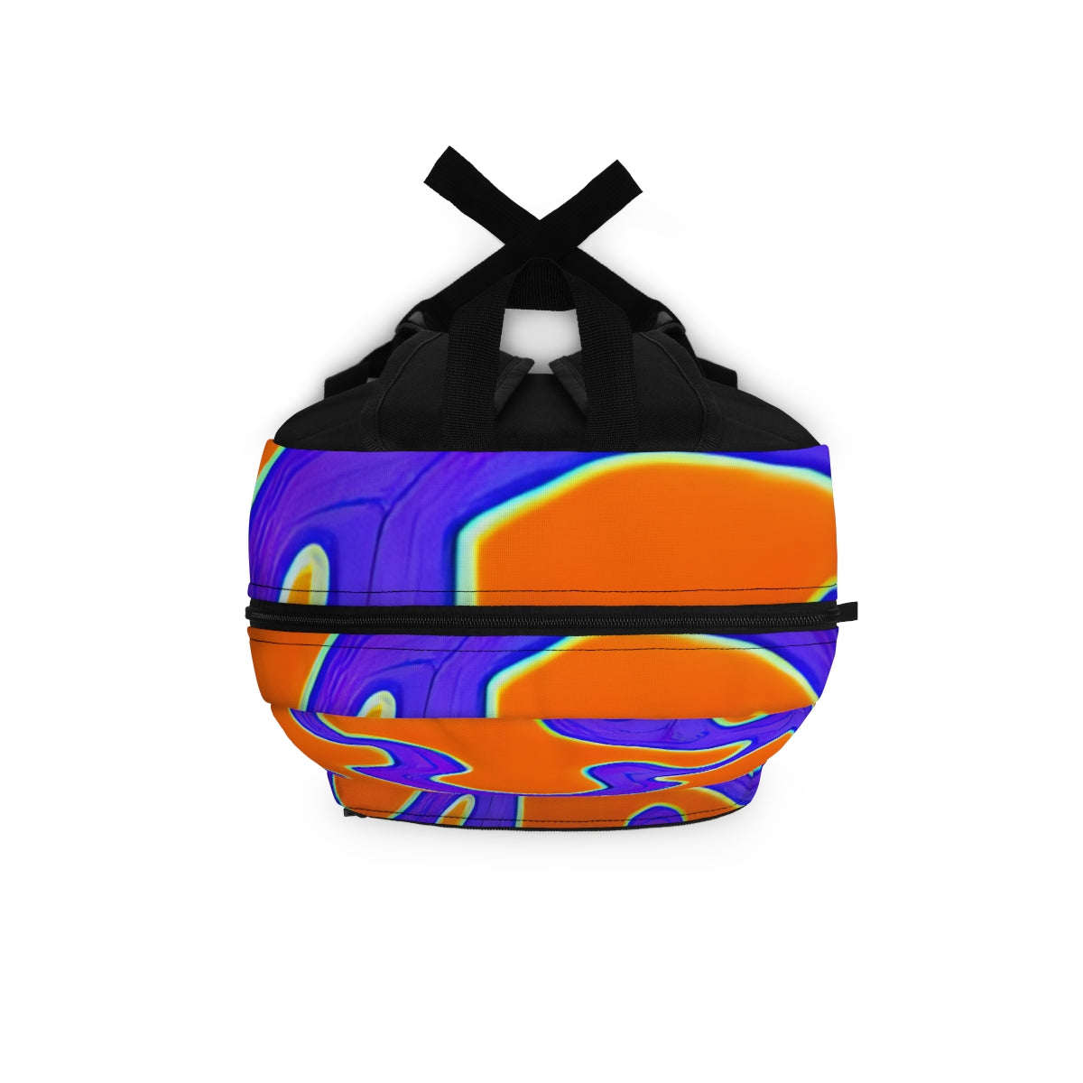 Swirling Orange and Blue Backpack: Perfect for Any Adventure!