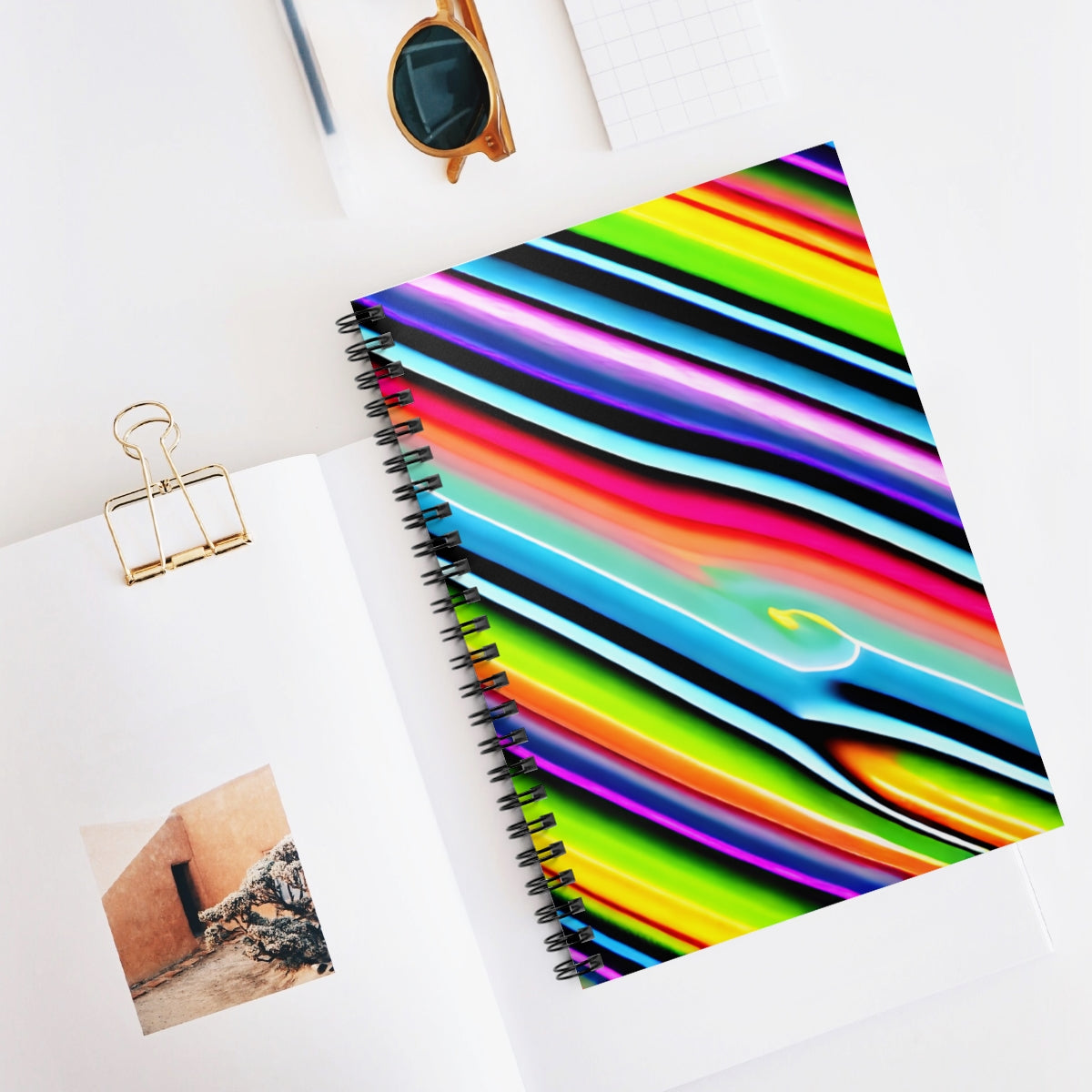 Vibrant Striped Spiral Notebook: The Perfect Writing Companion