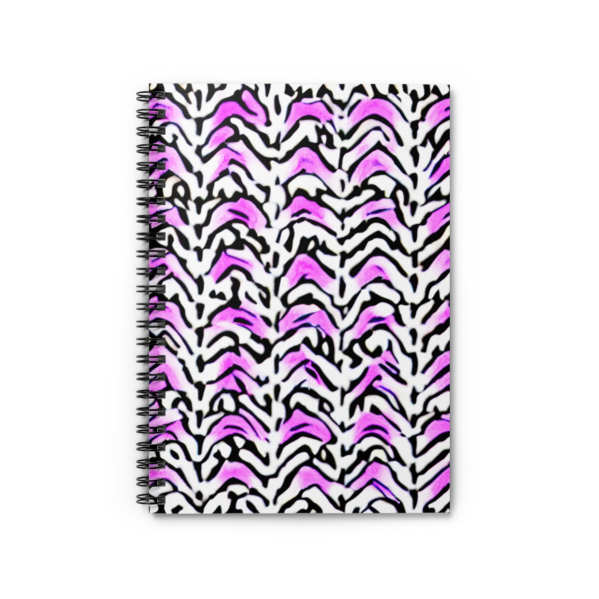 Zebra-Striped Pink & Black Notebook: Perfect for Any Stylish Note-Taker!