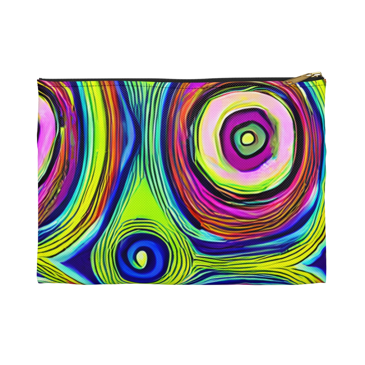 Circles Galore: A Vibrant Cosmetic Bag for Your Essentials