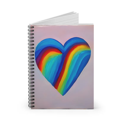 Vibrant Rainbow Heart Spiral Notebook: Add a Splash of Color to Your Writing Experience