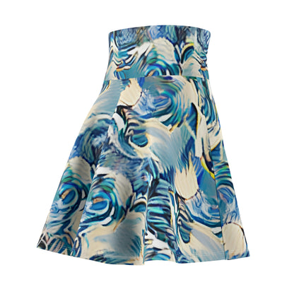 Swirling in Blue and White: Eye-catching Skirt Design