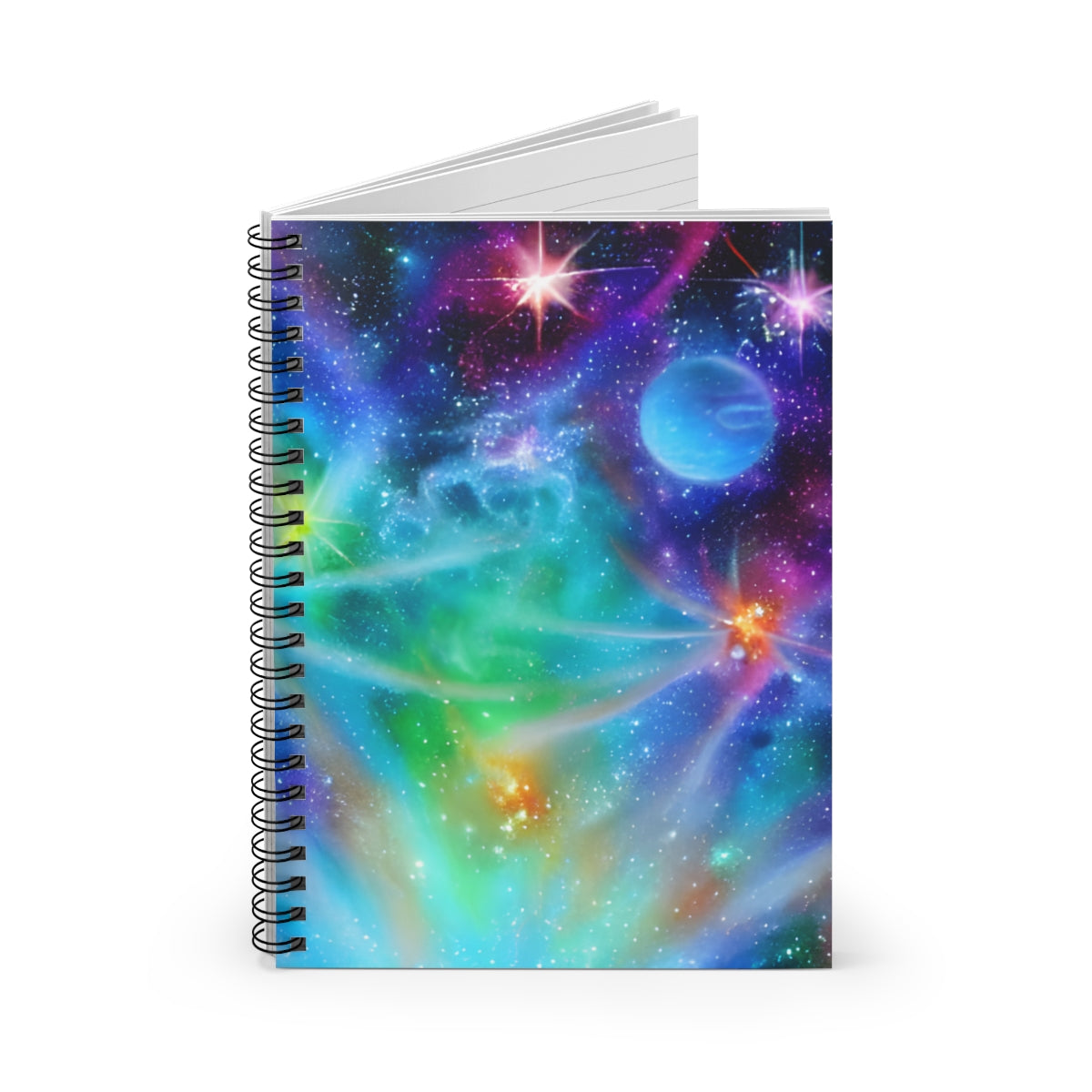 Galactic Spiral Notebook: Colorful Cosmos at Your Fingertips