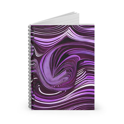 Purple and White Swirl Spiral Notebook: A Unique Addition to Your Note-Taking!