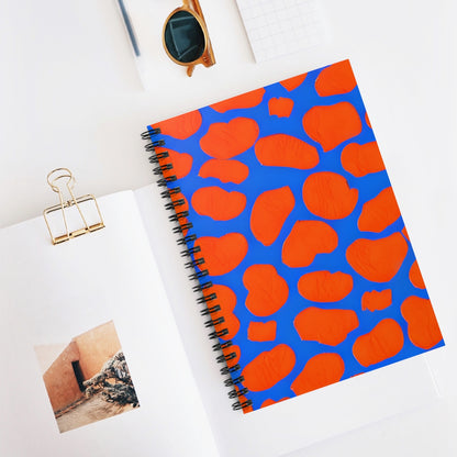 Vibrant Blue and Orange Pattern Spiral Notebook for Your Creative Needs