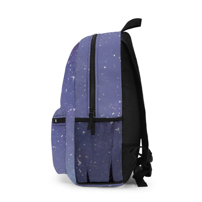 Starry Night: Purple Backpack with Galactic Accents