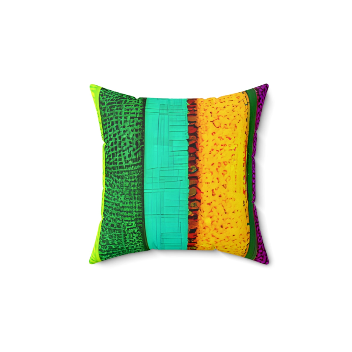 Vibrant Tri-Colored Pillow: Spruce Up Your Home Decor!