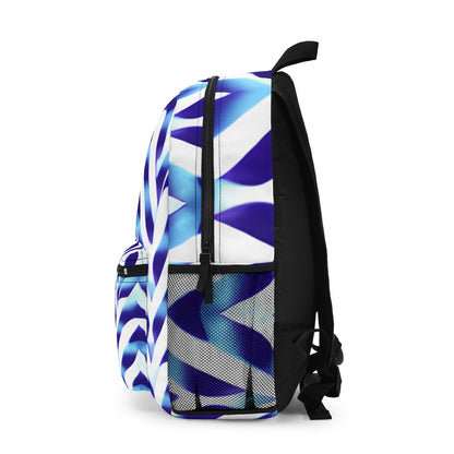 Step Up Your Style with the Blue and White Zigzag Backpack