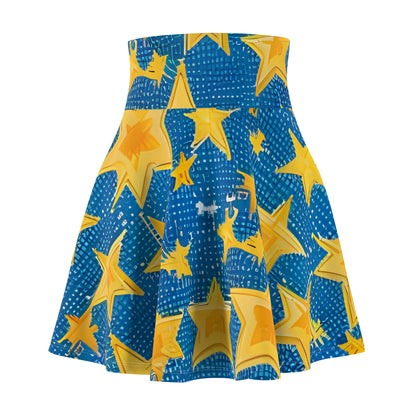 Starry Skirt: Bold Blue and Yellow Design