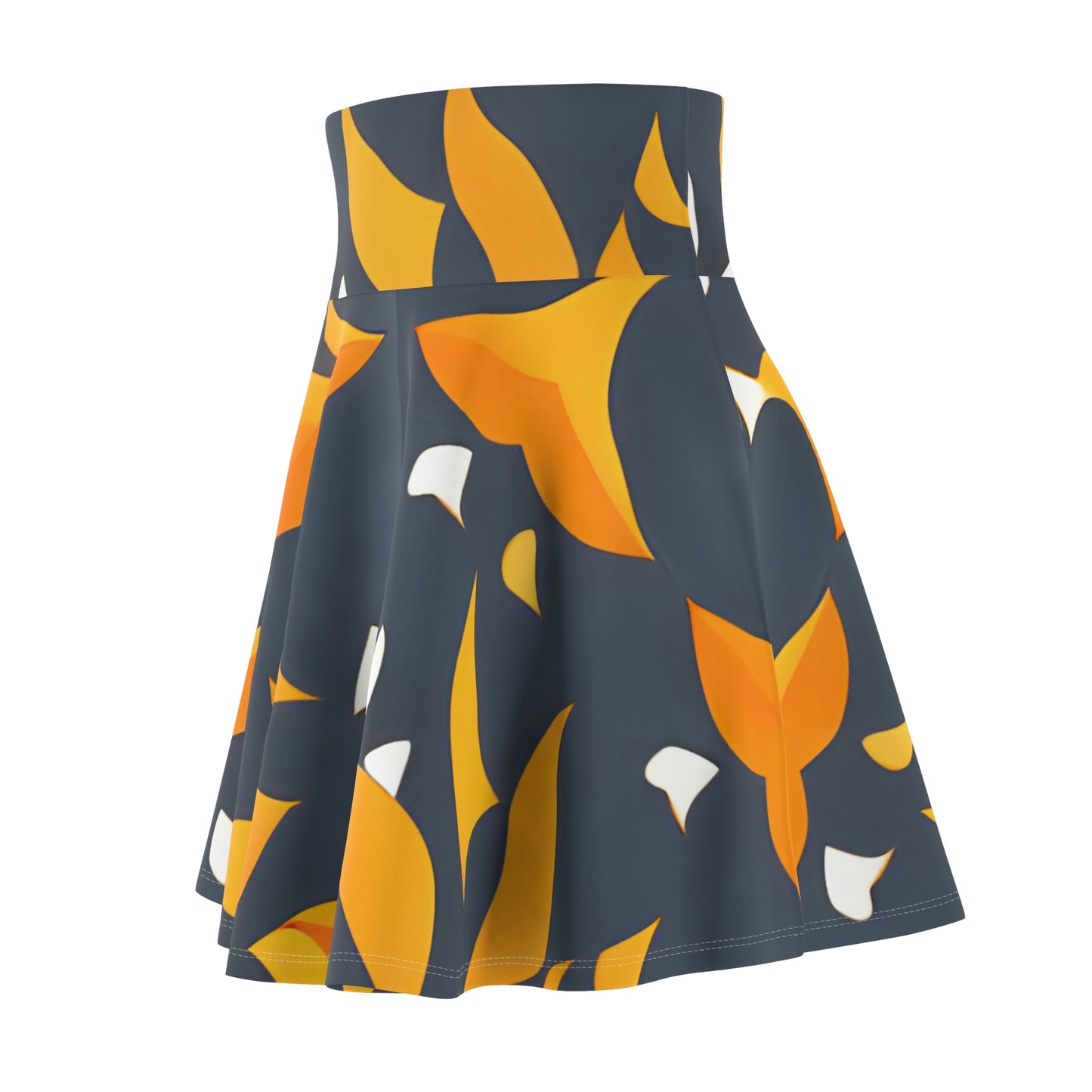 Fall for Fashion: The Must-Have Skater Skirt with Bright Leaf Print