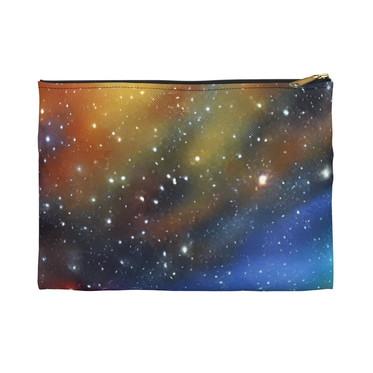 Zipper Pouch with Cosmic Flair: Colorful Space Background Design