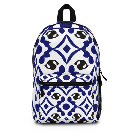 Blue and White Eye Backpack: Stand Out in Style