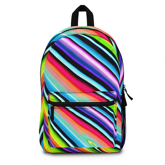 Striped Beauty: Vibrant Multicolored Backpack for Bold Style