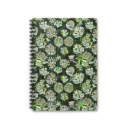 Green Leaf Spiral Notebook: Nature-Inspired Stationery