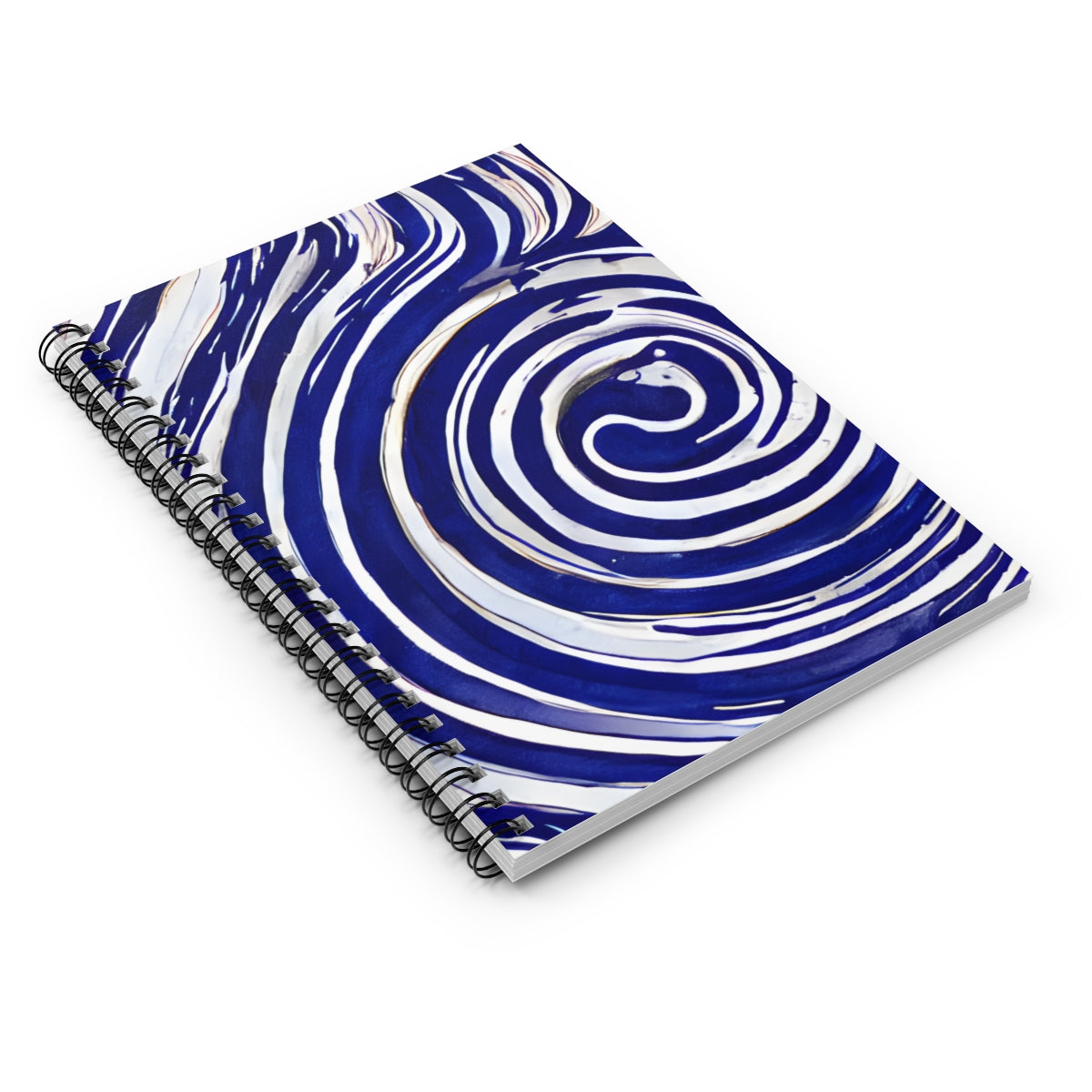 Blue & White Swirl Notebook: Spiral-Bound Design