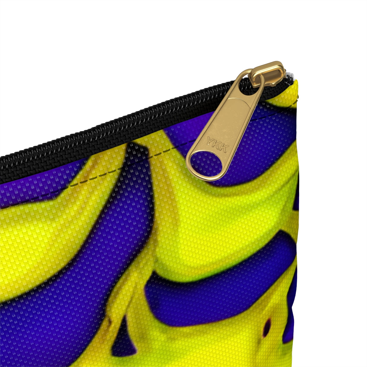 Abstract Zipper Pouch in Vibrant Yellow and Blue Design