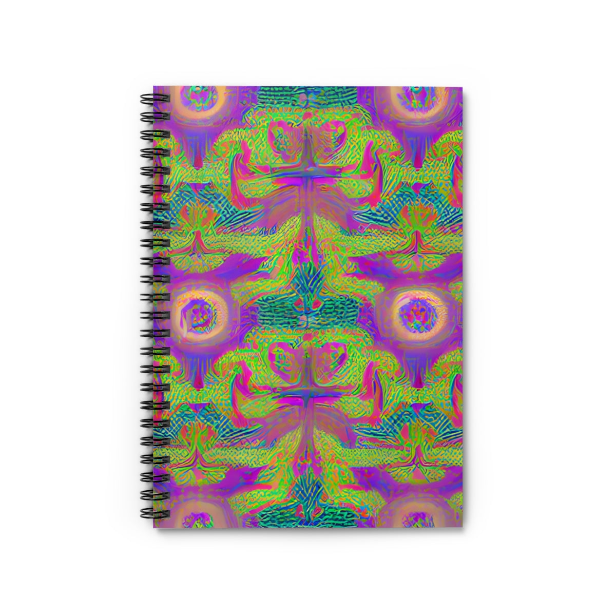 Color Burst Spiral Notebook: Purple, Green & Blue Design