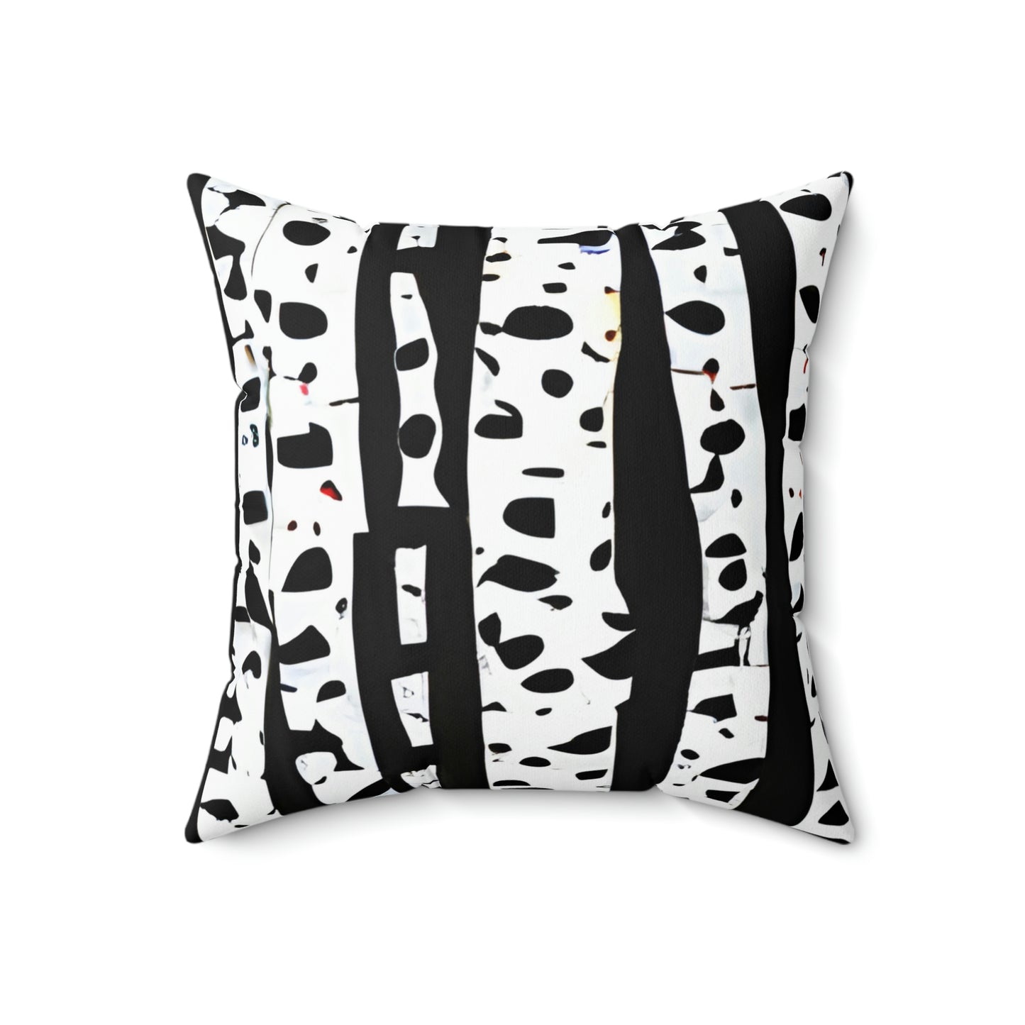 Nature-Inspired Birch Tree Pillow in Timeless Black & White