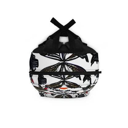 Stylish and Versatile Floral Backpack in Classic Black and White