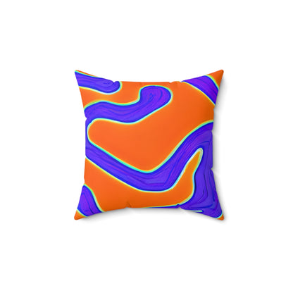 Swirly Orange and Purple Throw Pillow for Your Home Decor