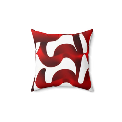 Bold Abstracted Red and White Pillow - Add a Pop of Color to Your Space