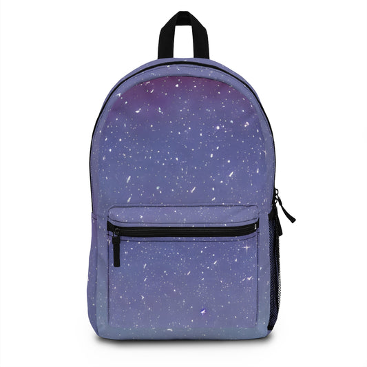 Starry Night: Purple Backpack with Galactic Accents