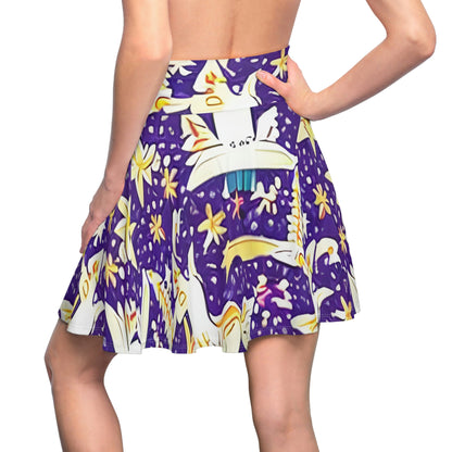 Purrfectly Purple Feline Skirt: A Fun addition to your closet